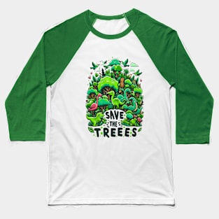 Prehistoric Guardians: Save the Trees Baseball T-Shirt